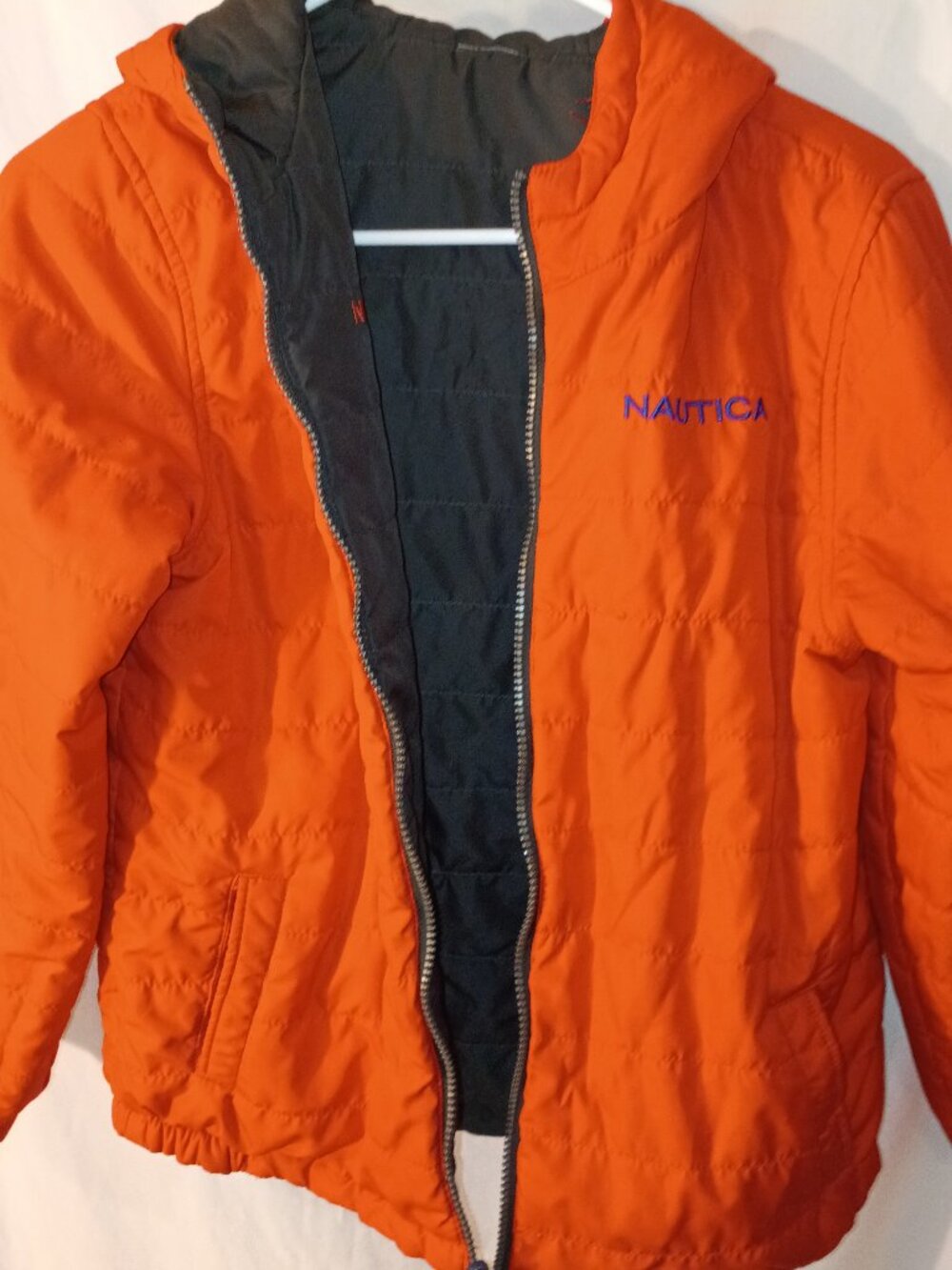 Nautica Boys Size 10/12 Reversible Down Puffer Coat